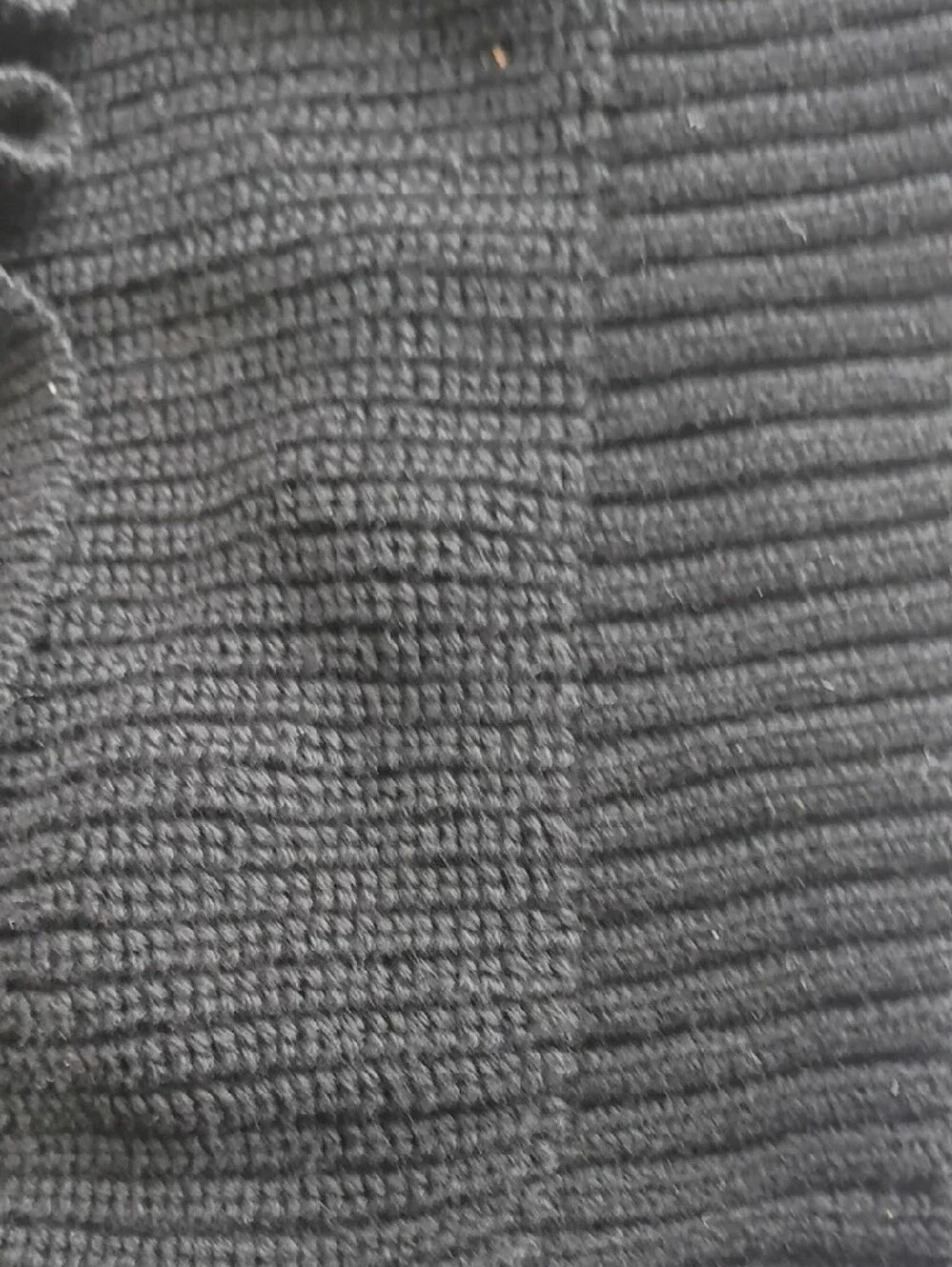 GAP Black Ruffle-Front Crewneck Sweater